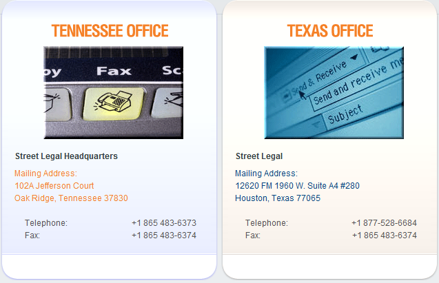 Tennessee and Texas Office Contact Information